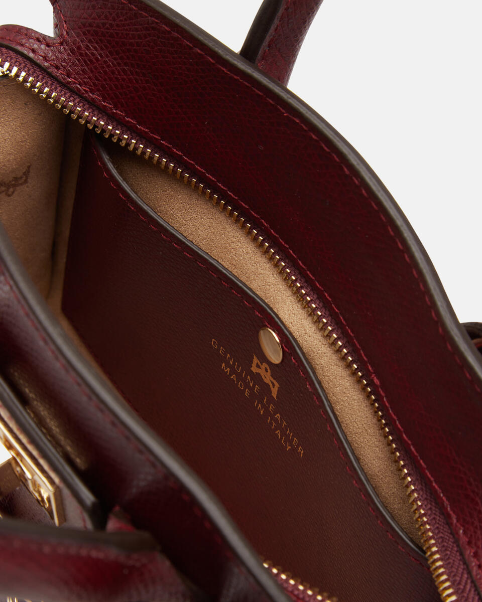 Bella micro tote bag Bordeaux  - Tote Bag - Borse Donna - Borse - Cuoieria Fiorentina