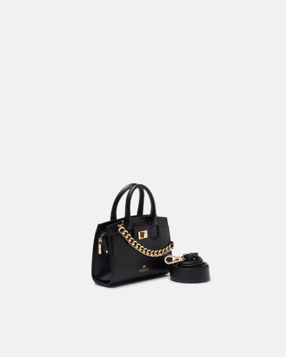 Bella micro tote bag Nero  - Cuoieria Fiorentina