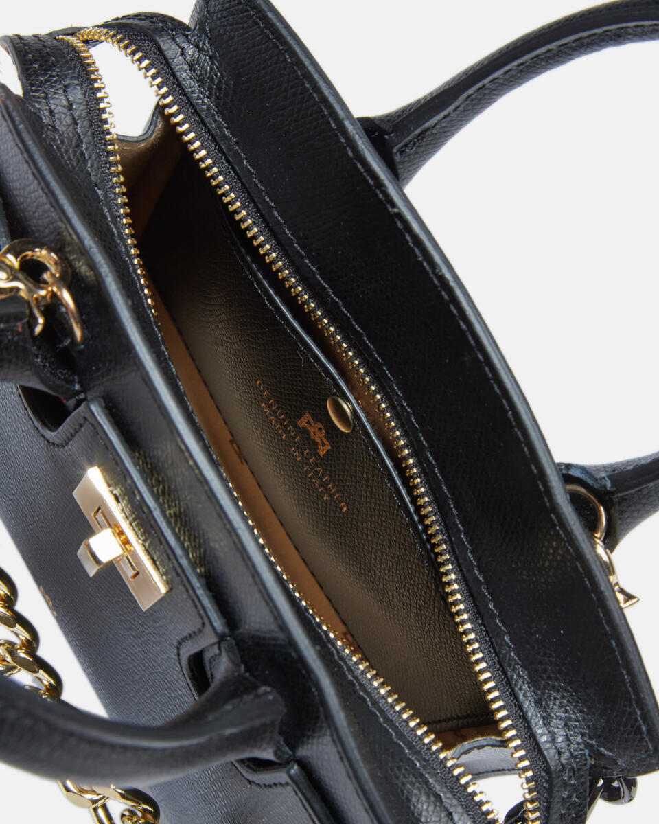 Bella micro tote bag Nero  - Cuoieria Fiorentina