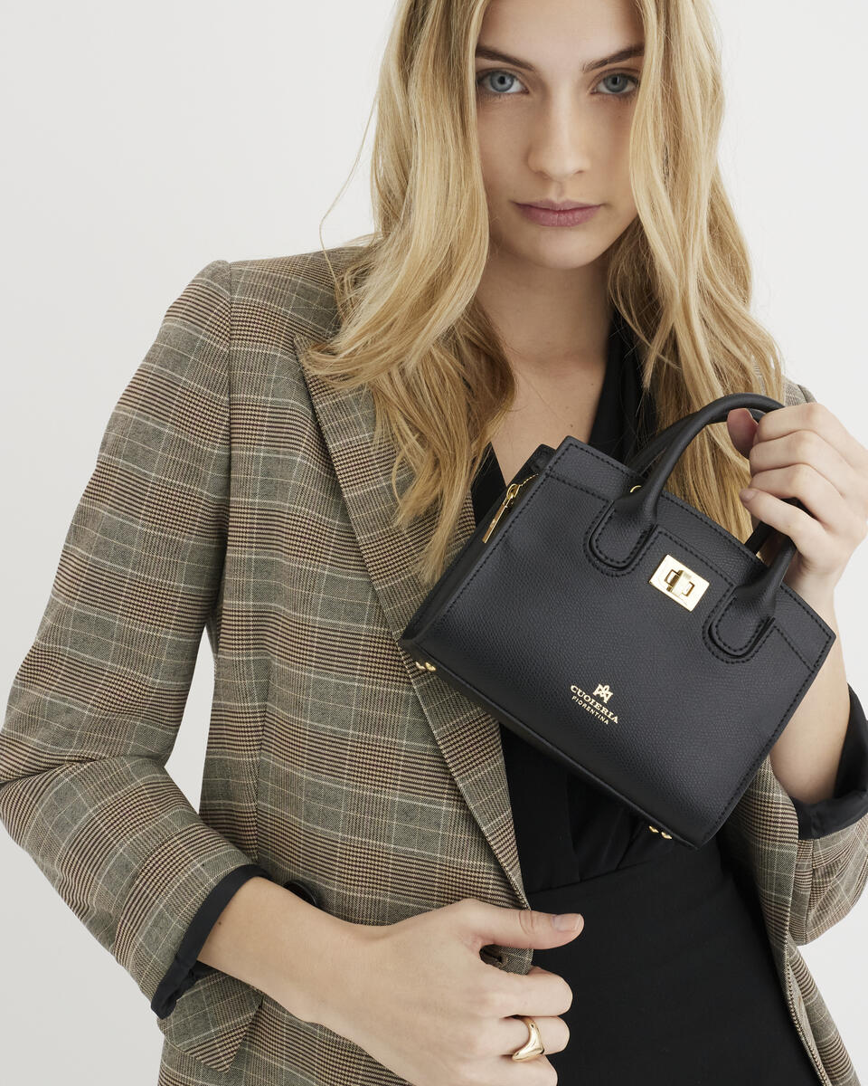 Bella micro tote bag Nero  - Cuoieria Fiorentina