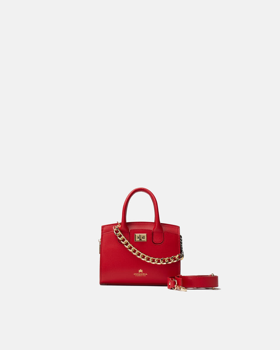 Bella micro tote bag Rosso  - Tote Bag - Borse Donna - Borse - Cuoieria Fiorentina