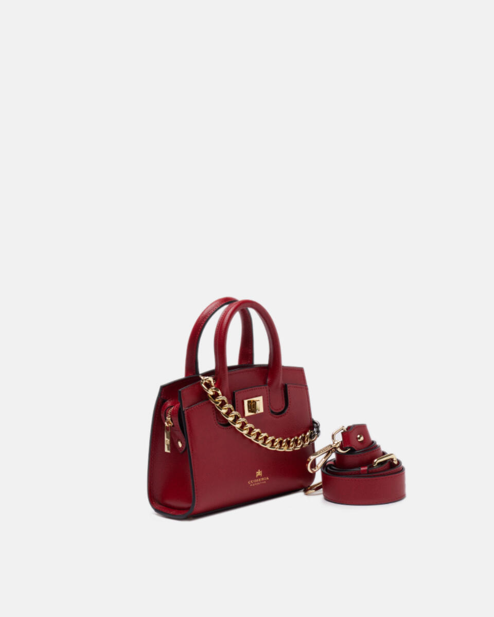 Bella micro tote bag Rubino  - Cuoieria Fiorentina