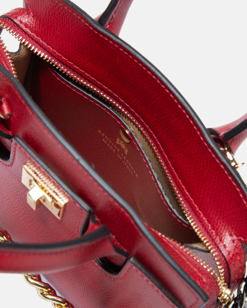 Bella micro tote bag Rubino  - Cuoieria Fiorentina