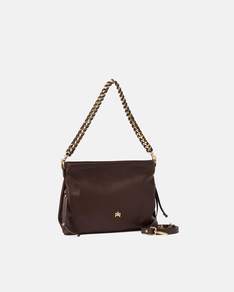 Charlotte Xbody Cioccolato  - Borse A Spalla - Borse Donna - Borse - Cuoieria Fiorentina