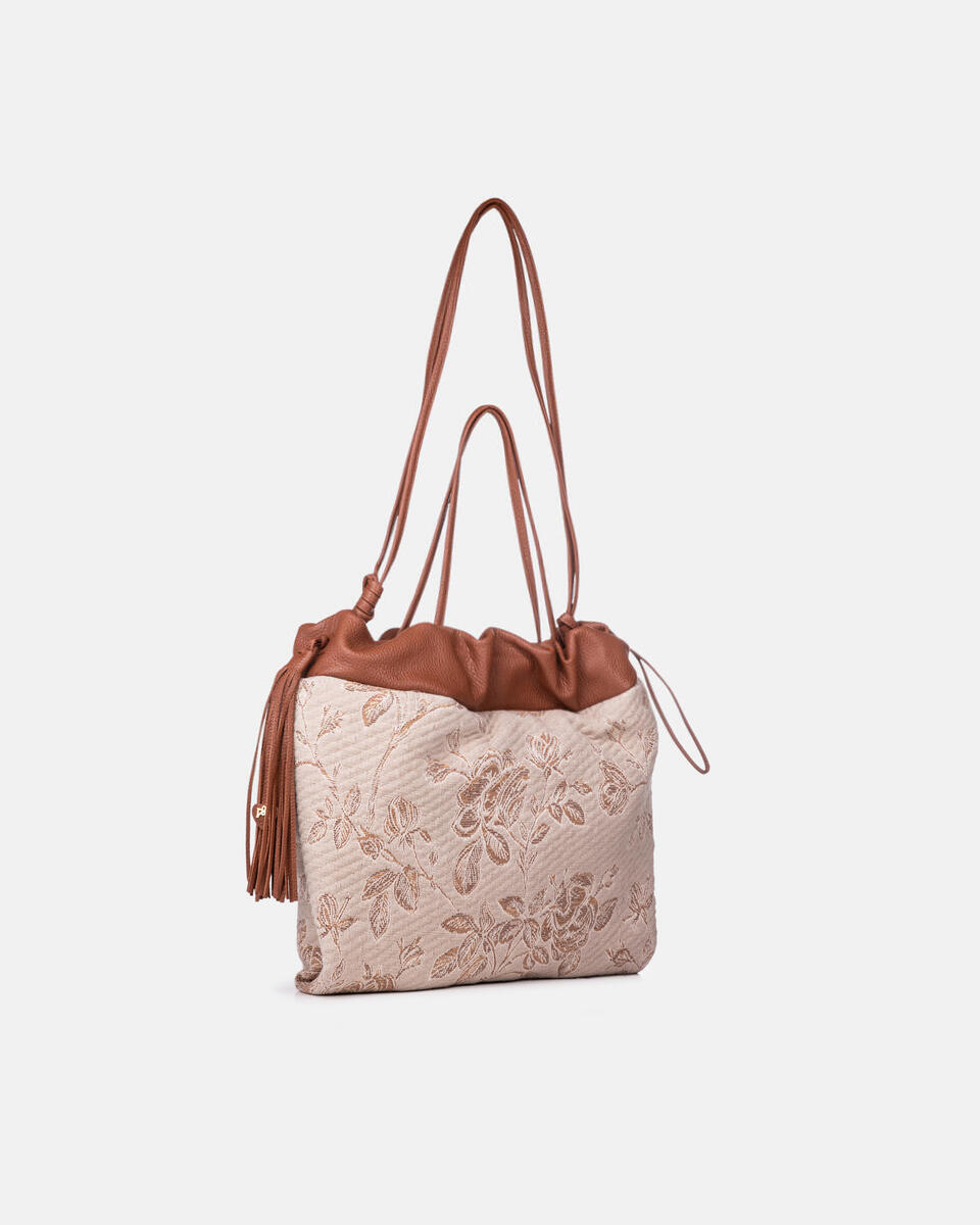 Air denim medium shopping Caramel  - Cuoieria Fiorentina