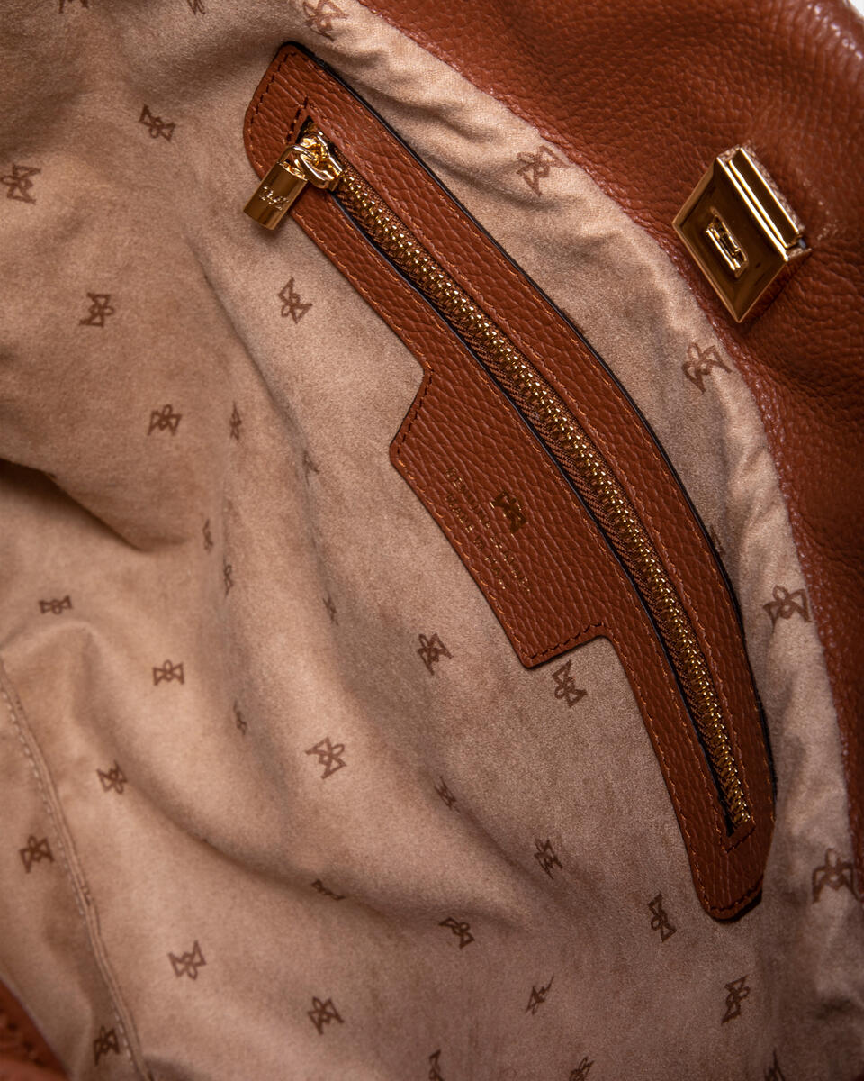 Air denim medium shopping Caramel  - Cuoieria Fiorentina