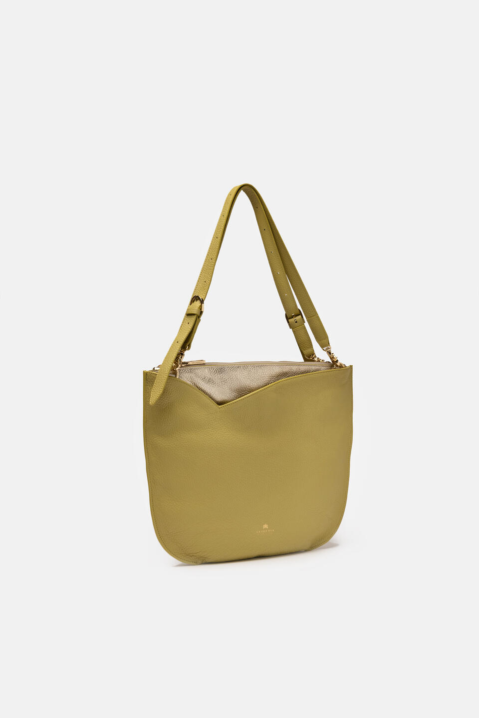 Luna Medium shoppinghobo Lime  - Cuoieria Fiorentina