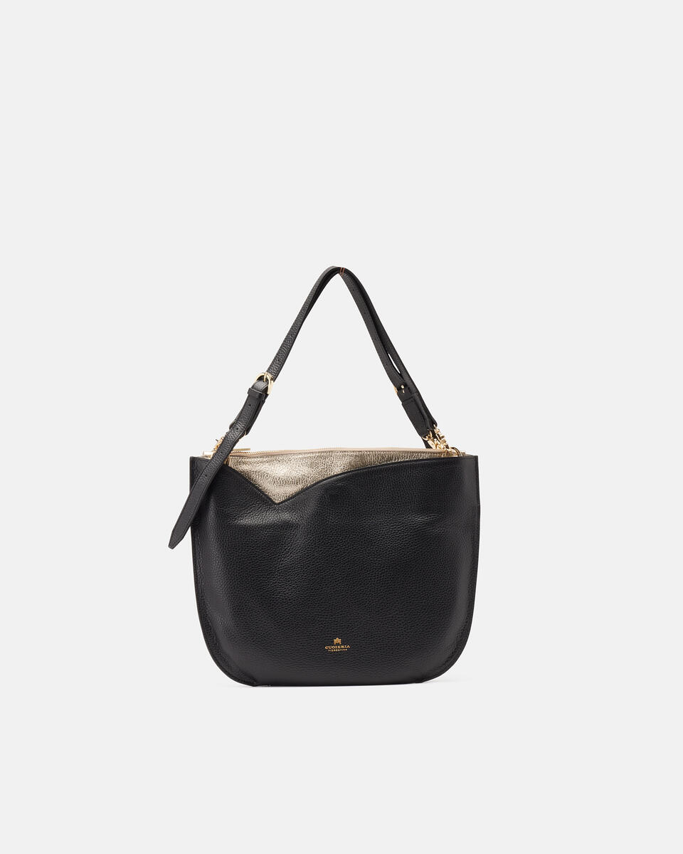 Luna Medium shoppinghobo Nero  - Cuoieria Fiorentina