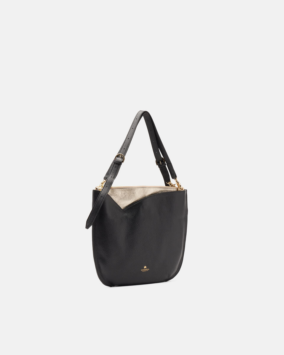 Luna Medium shoppinghobo Nero  - Cuoieria Fiorentina