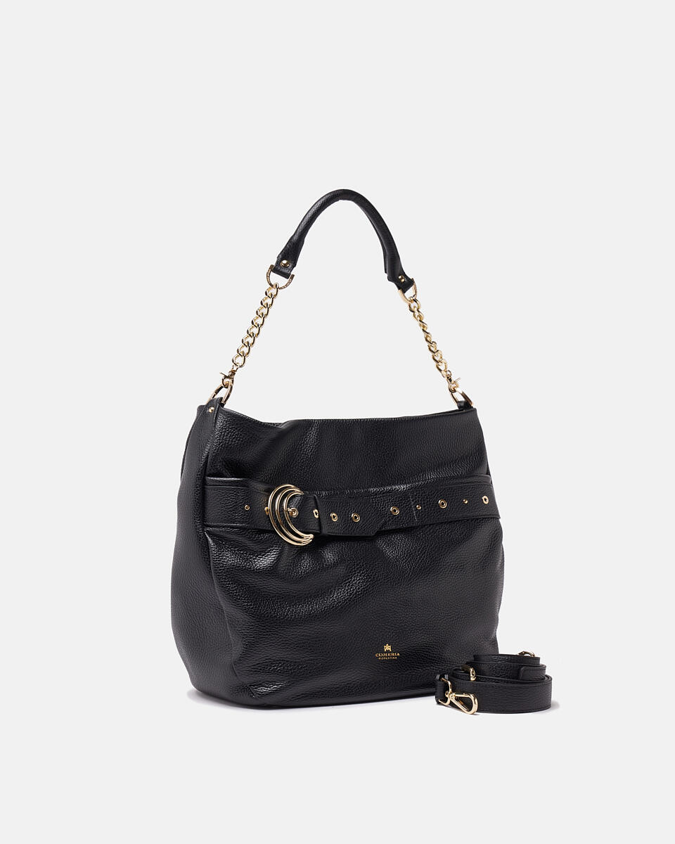 Amelia Hobo NERO  - Borse A Spalla - Borse Donna - Borse - Cuoieria Fiorentina