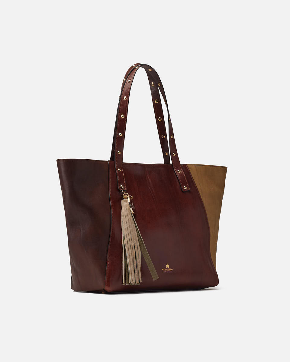 Musa Large shopping bag Marrone  - Shopping - Borse Donna - Borse - Cuoieria Fiorentina