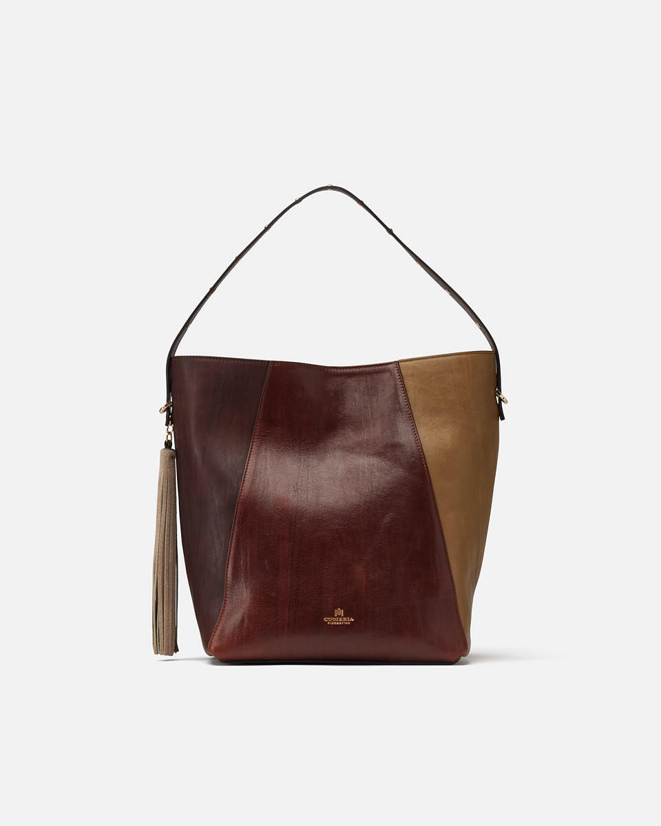 HOBO BAG Brown  - Shoulder Bags - Women's Bags - Bags - Cuoieria Fiorentina