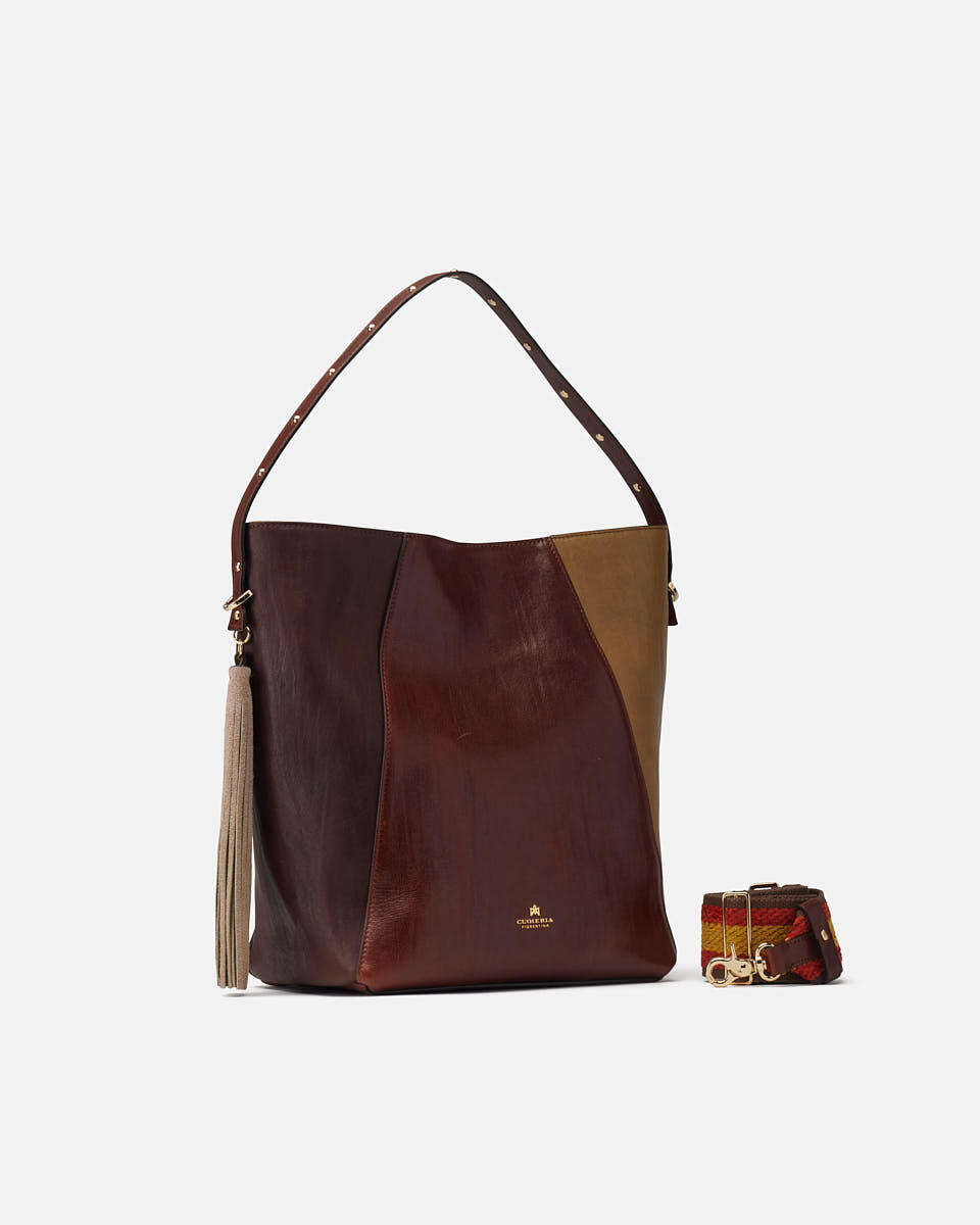 HOBO BAG Brown  - Shoulder Bags - Women's Bags - Bags - Cuoieria Fiorentina