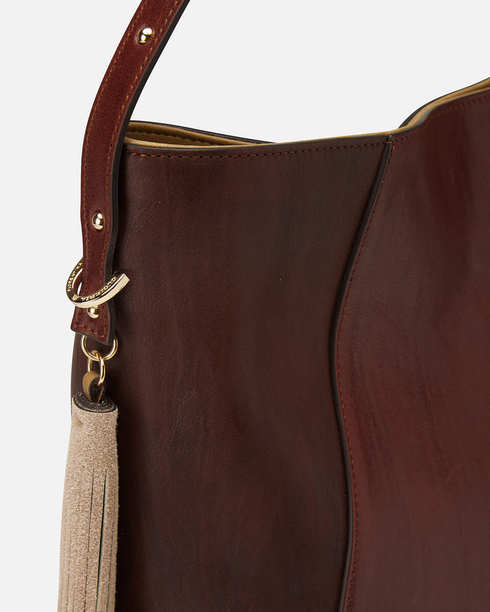 HOBO BAG Brown  - Shoulder Bags - Women's Bags - Bags - Cuoieria Fiorentina