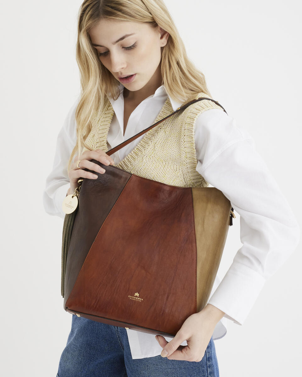 HOBO BAG Brown  - Shoulder Bags - Women's Bags - Bags - Cuoieria Fiorentina