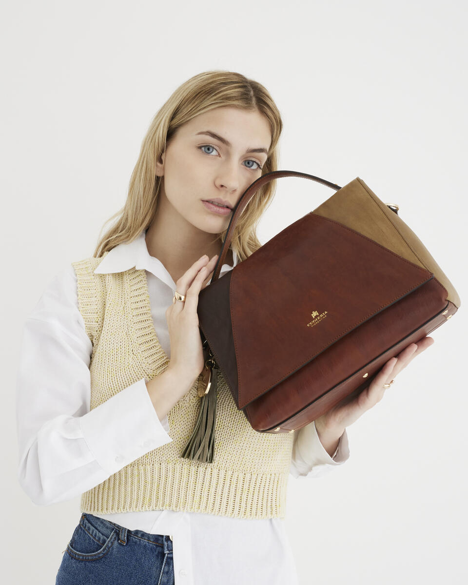 Musa Messenger Marrone  - Messenger - Borse Donna - Borse - Cuoieria Fiorentina