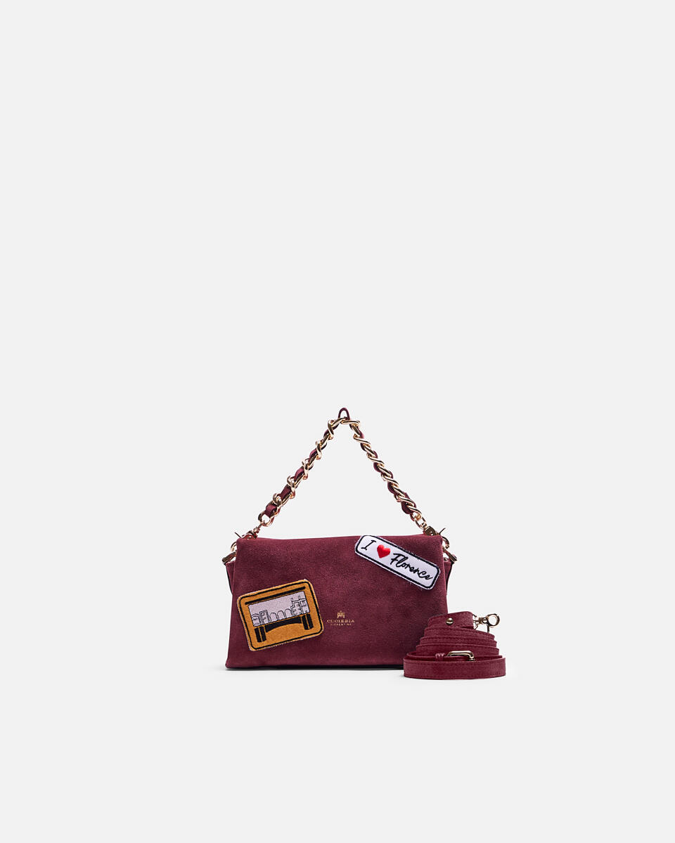 Diva Patch small bag Bordeaux  - Cuoieria Fiorentina