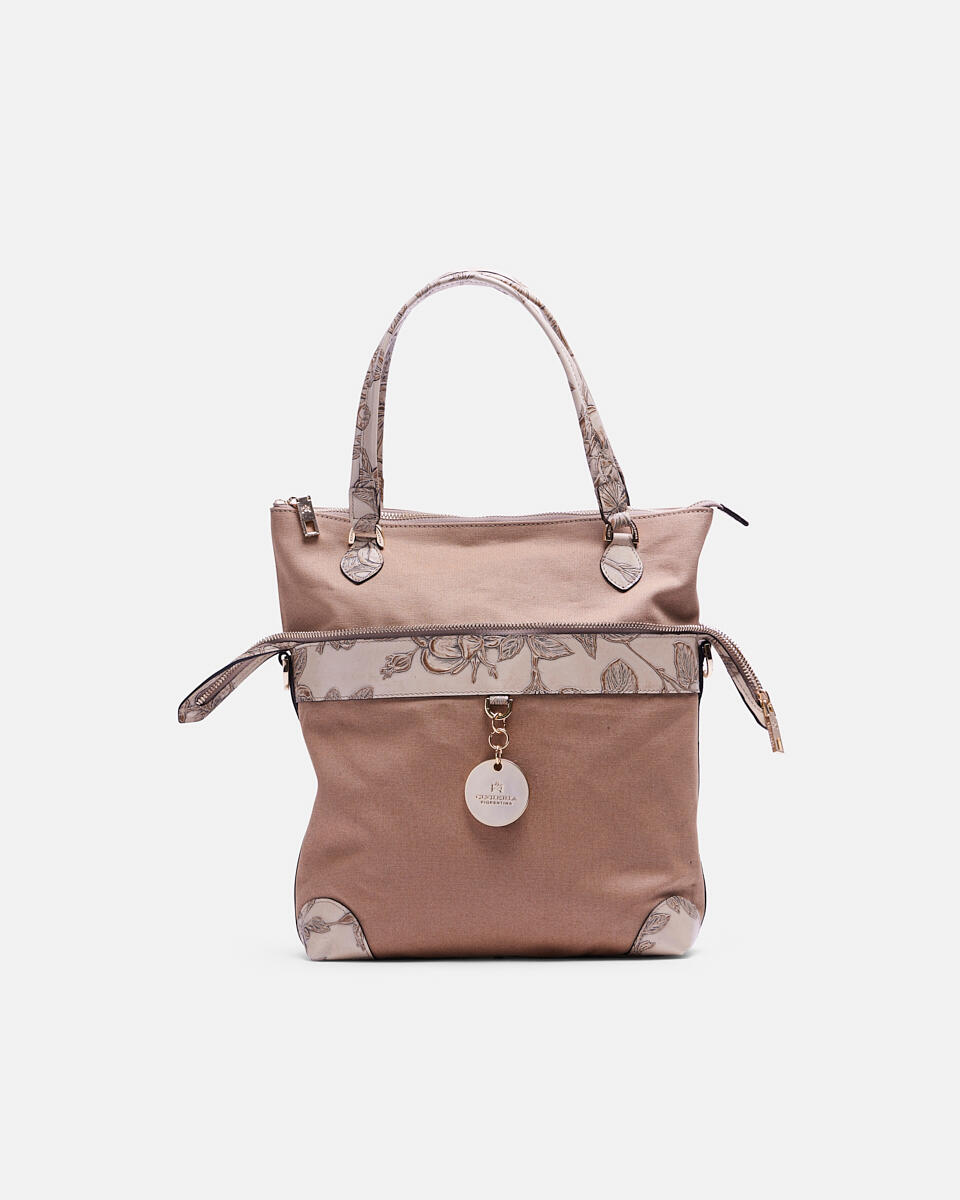 Mystica Small Totecanvasmimì Taupe  - Cuoieria Fiorentina
