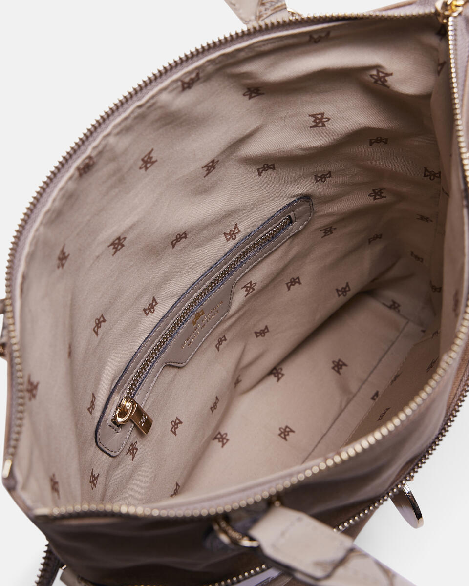 Mystica Small Totecanvasmimì Taupe  - Cuoieria Fiorentina