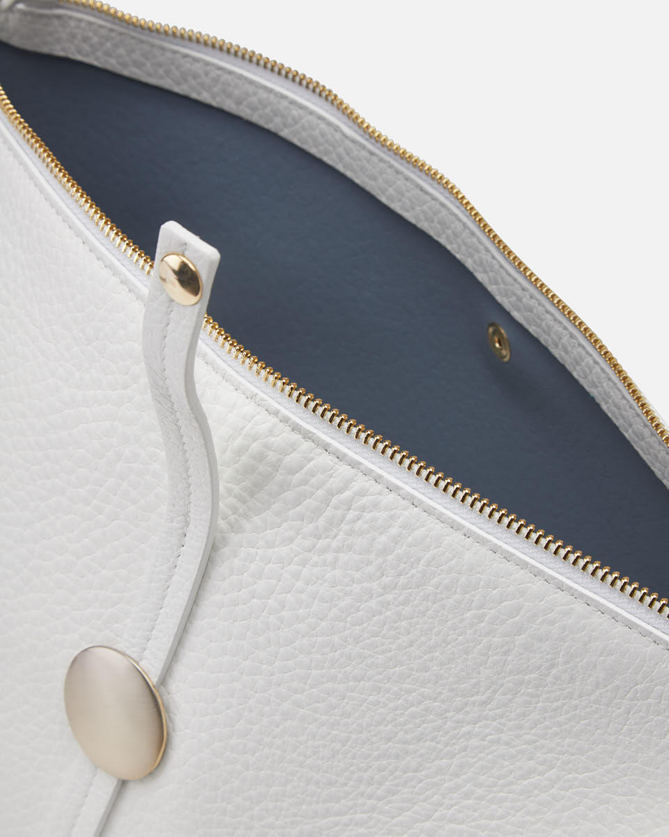 Iris Large hobo dollaro double Bianco  - Cuoieria Fiorentina