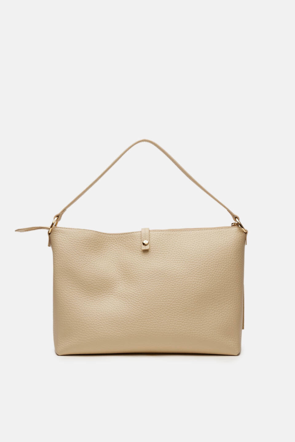 Iris Large hobo dollaro double Beige  - Cuoieria Fiorentina