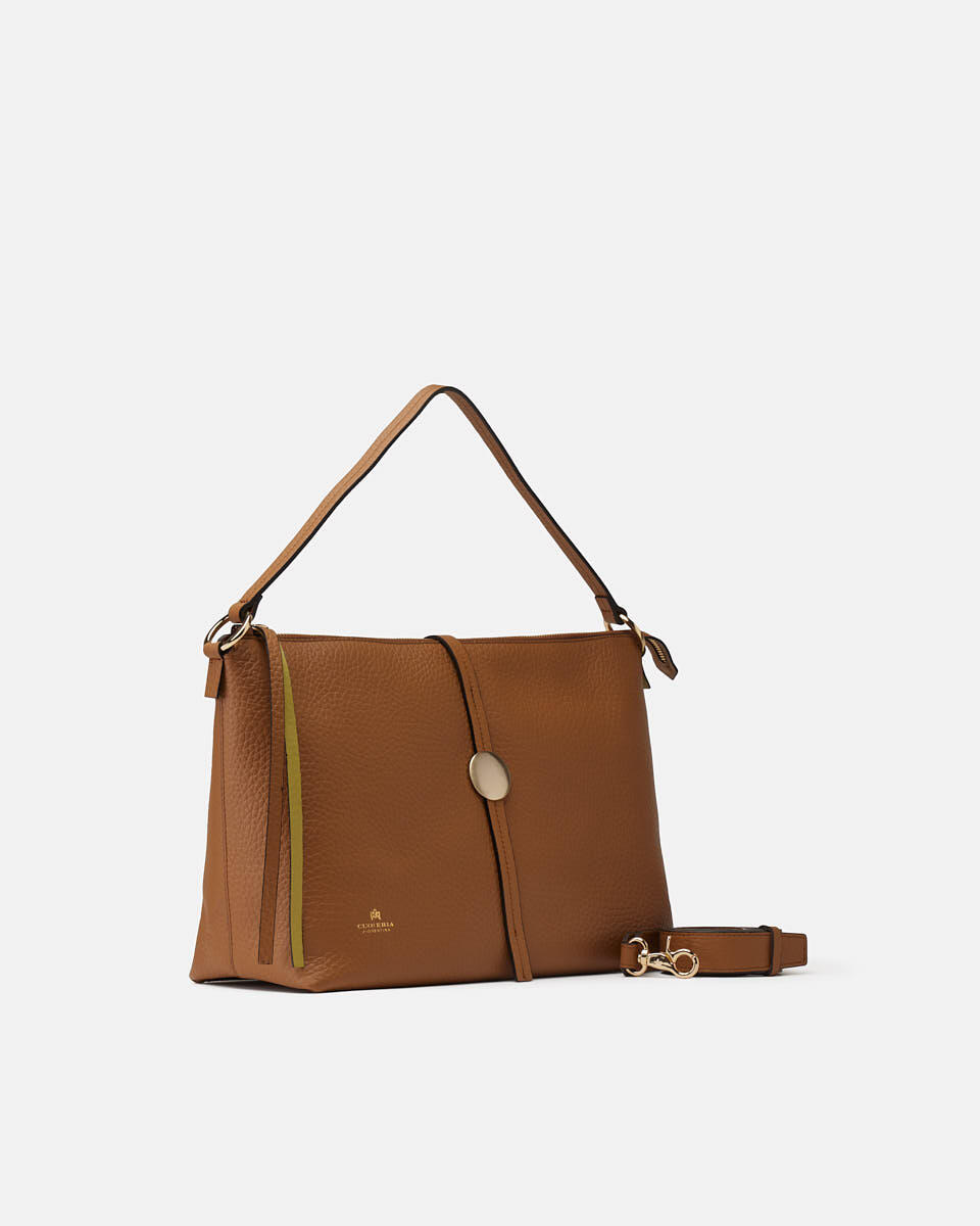 Iris Large hobo dollaro double Caramel  - Borse - Special Price - Cuoieria Fiorentina