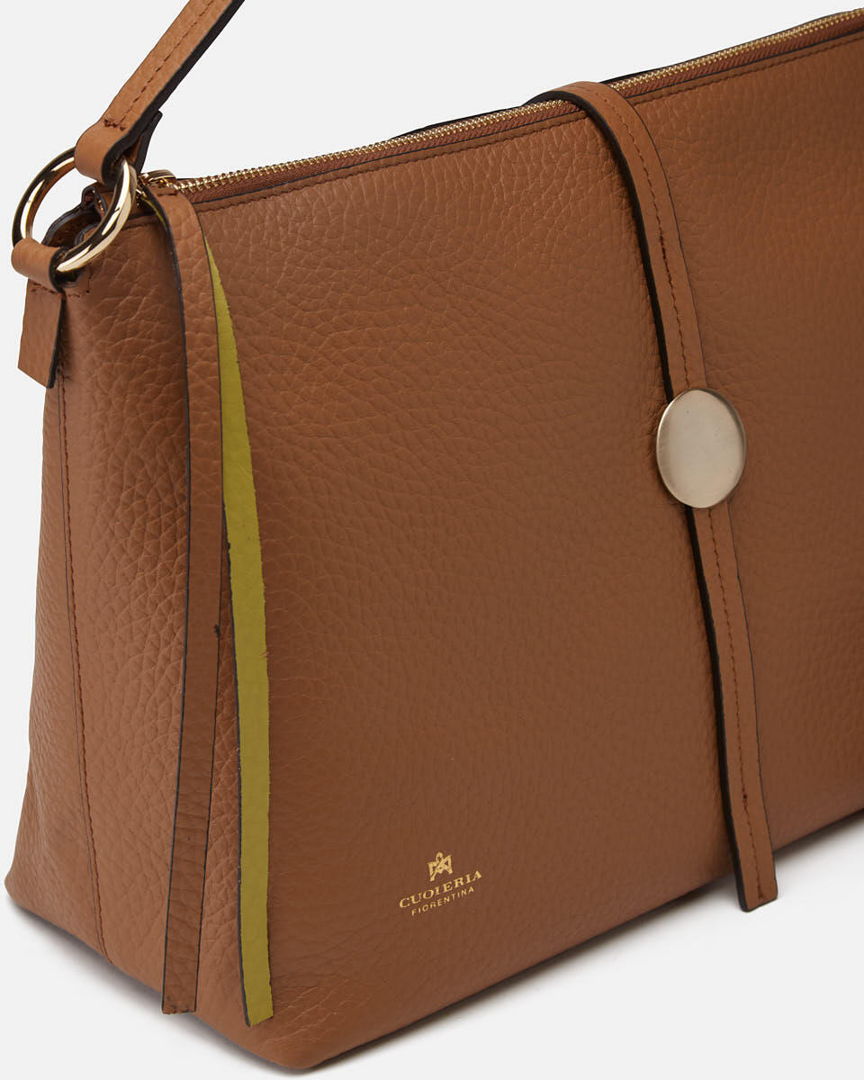 Iris Large hobo dollaro double Caramel  - Borse - Special Price - Cuoieria Fiorentina