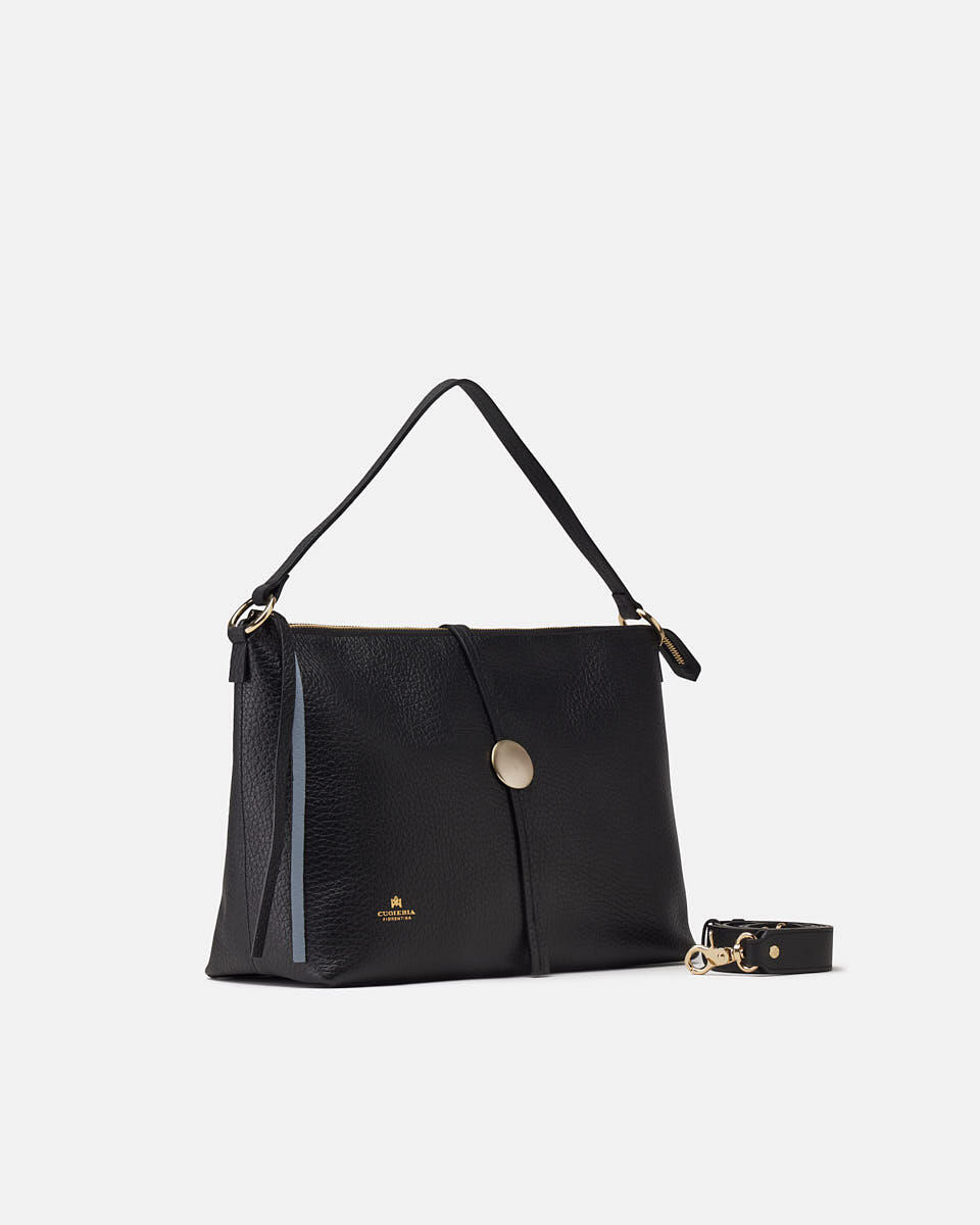 Iris Large hobo dollaro double Nero  - Cuoieria Fiorentina