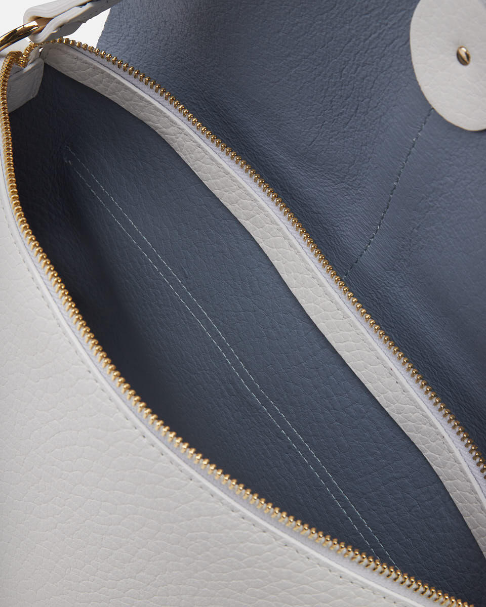 Iris Large Flap bag dollaro double Bianco  - Borse A Spalla - Borse Donna - Borse - Cuoieria Fiorentina