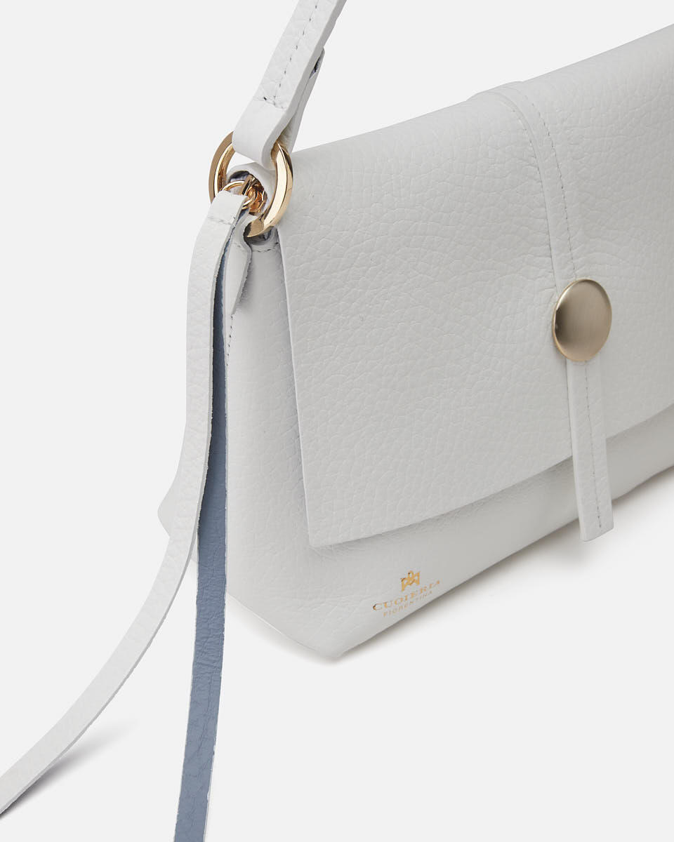 Iris Small Flap bag dollaro double Bianco  - Borse A Spalla - Borse Donna - Borse - Cuoieria Fiorentina