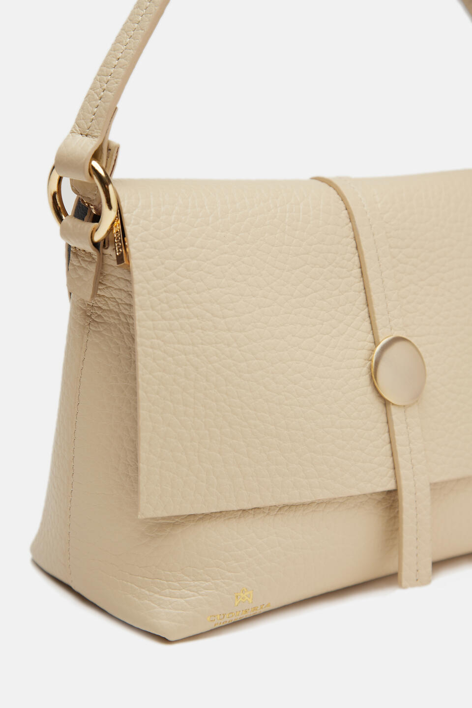 Iris Small Flap bag dollaro double Beige  - Borse A Spalla - Borse Donna - Borse - Cuoieria Fiorentina