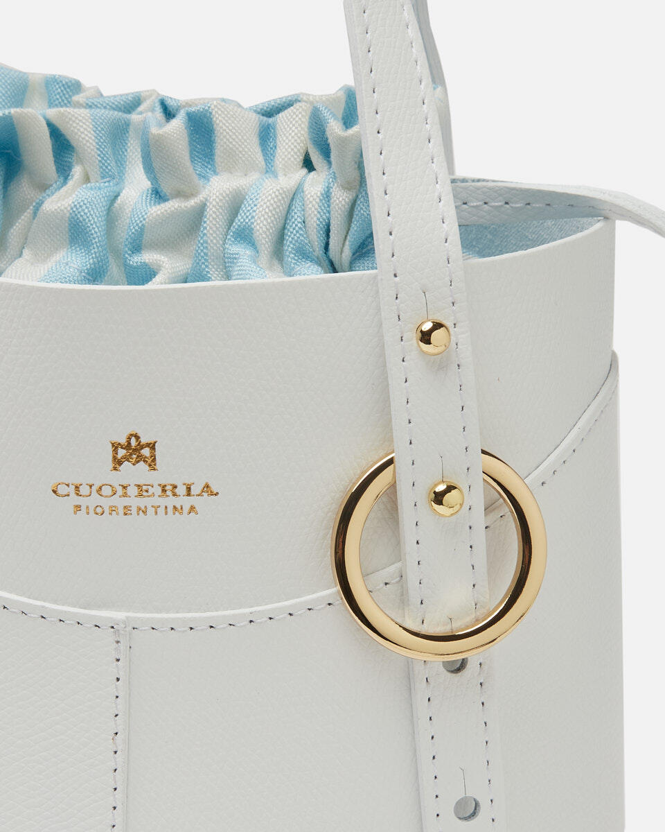 BUCKET BAG White  - Bucket Bags - Women's Bags - Bags - Cuoieria Fiorentina