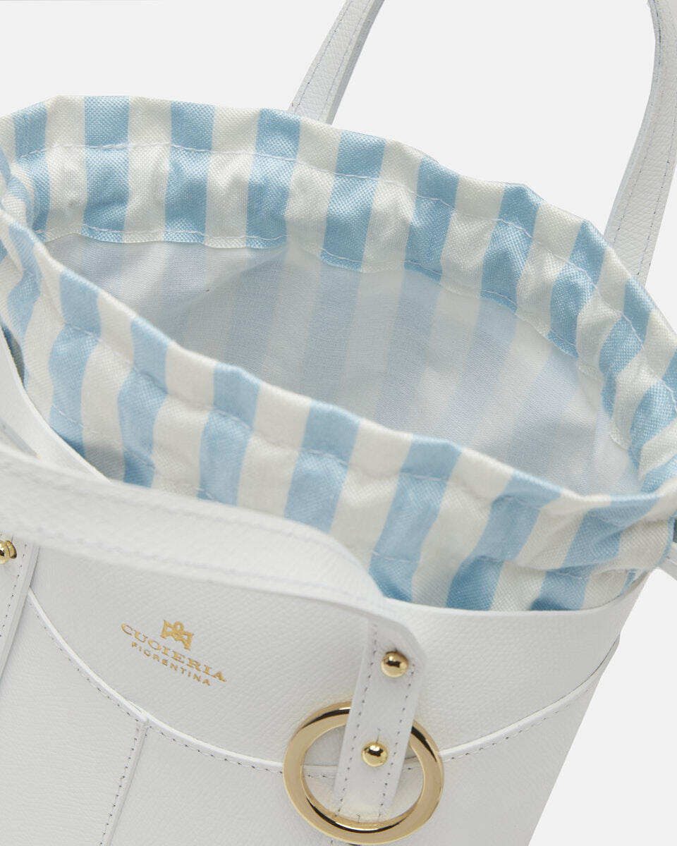 Amber Small Bucket BIANCO  - Secchiello - Borse Donna - Borse - Cuoieria Fiorentina