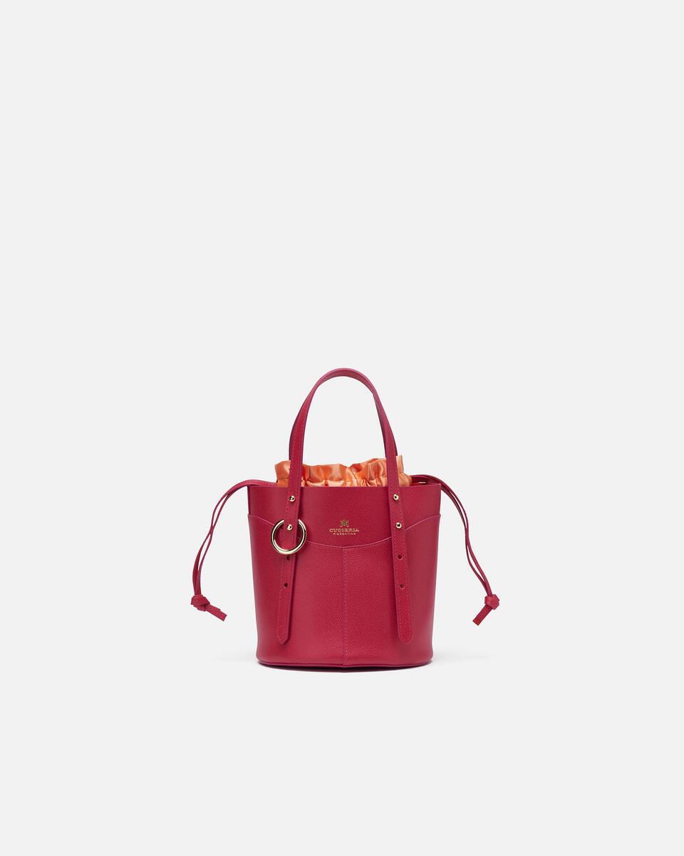 BUCKET BAG Fuchsia   - Bucket Bags - Women's Bags - Bags - Cuoieria Fiorentina