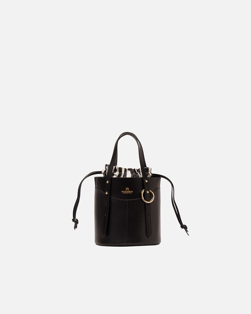 Amber Small Bucket Nero  - Secchiello - Borse Donna - Borse - Cuoieria Fiorentina