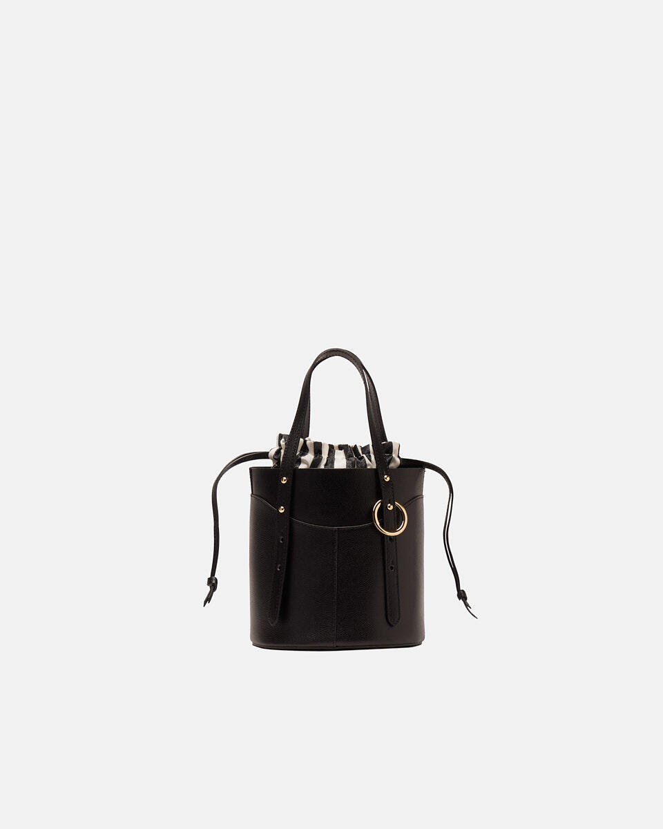 Amber Small Bucket Nero  - Secchiello - Borse Donna - Borse - Cuoieria Fiorentina