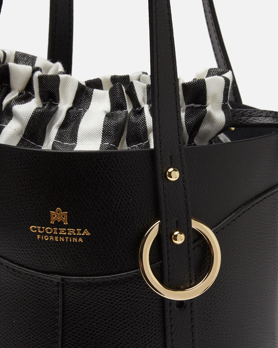 Amber Small Bucket Nero  - Secchiello - Borse Donna - Borse - Cuoieria Fiorentina