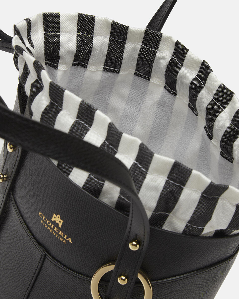 Amber Small Bucket Nero  - Secchiello - Borse Donna - Borse - Cuoieria Fiorentina