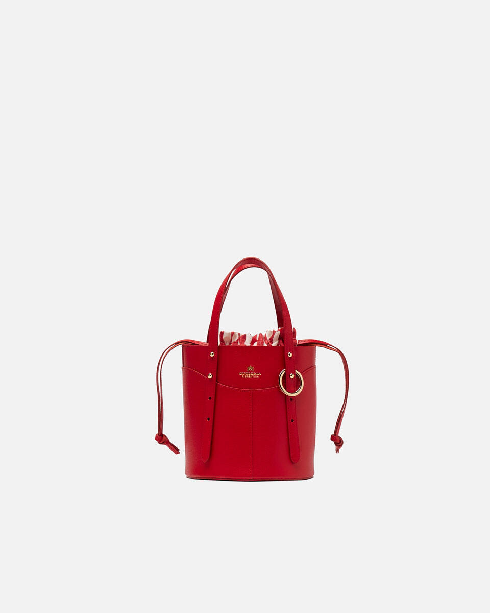SMALL BUCKET Red  - Bucket Bags - Women's Bags - Bags - Cuoieria Fiorentina