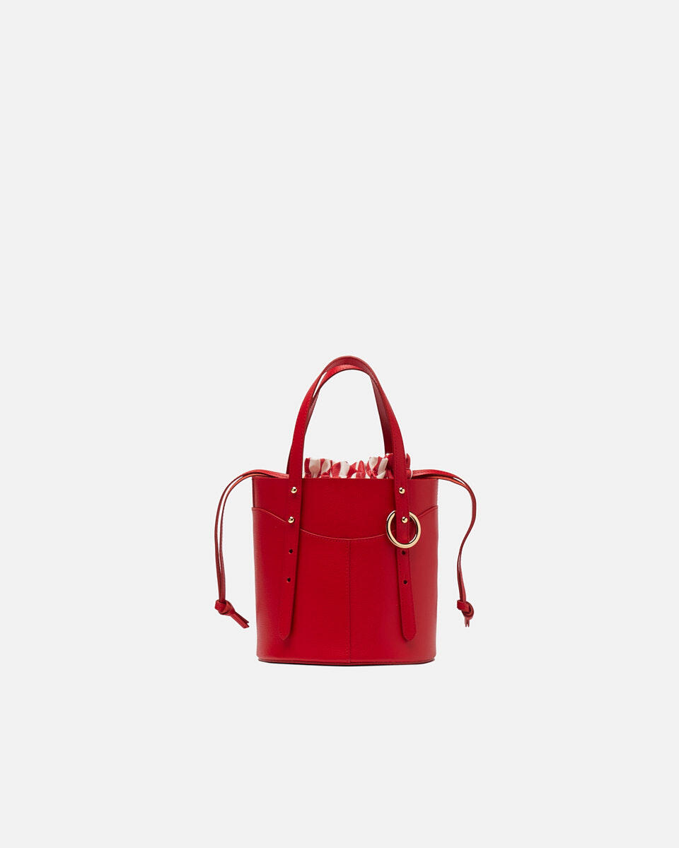 BUCKET BAG Red  - Bucket Bags - Women's Bags - Bags - Cuoieria Fiorentina