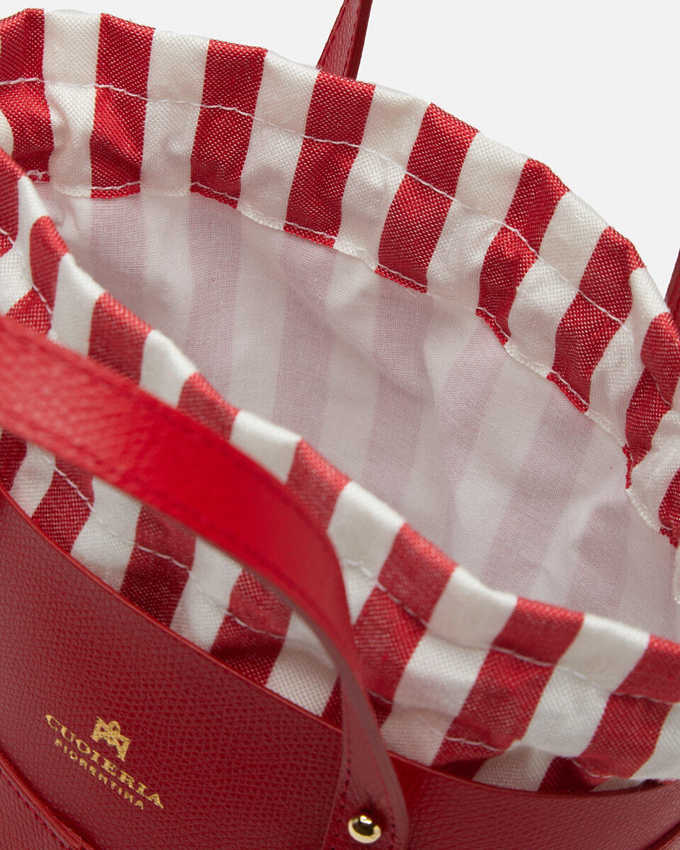 SMALL BUCKET Red  - Bucket Bags - Women's Bags - Bags - Cuoieria Fiorentina