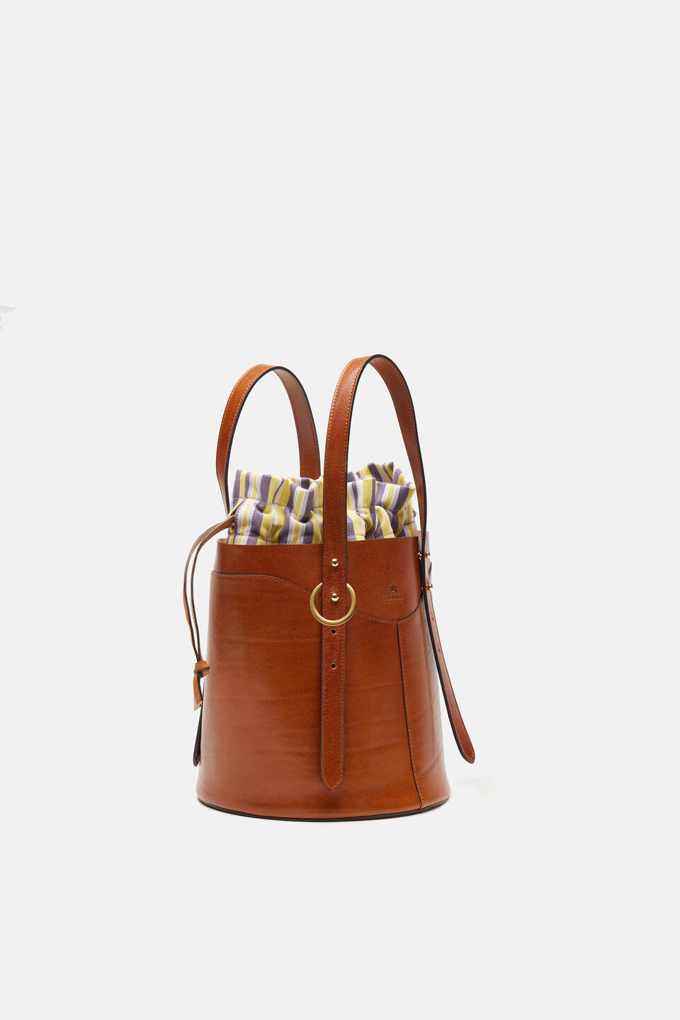 Amber Medium Bucket Naturale  - Secchiello - Borse Donna - Borse - Cuoieria Fiorentina