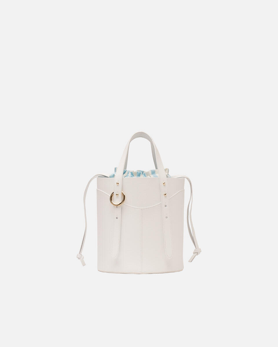 Amber Medium Bucket BIANCO  - Secchiello - Borse Donna - Borse - Cuoieria Fiorentina
