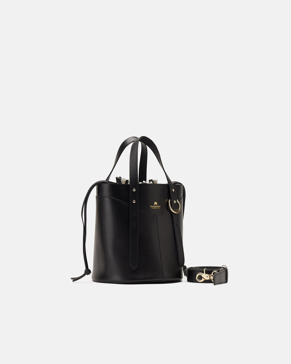 Amber Medium Bucket Nero  - Secchiello - Borse Donna - Borse - Cuoieria Fiorentina