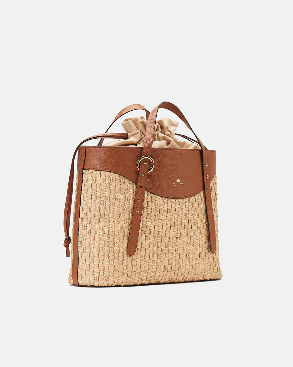 SHOPPING BAG Caramel  - Shopping - Women's Bags - Bags - Cuoieria Fiorentina