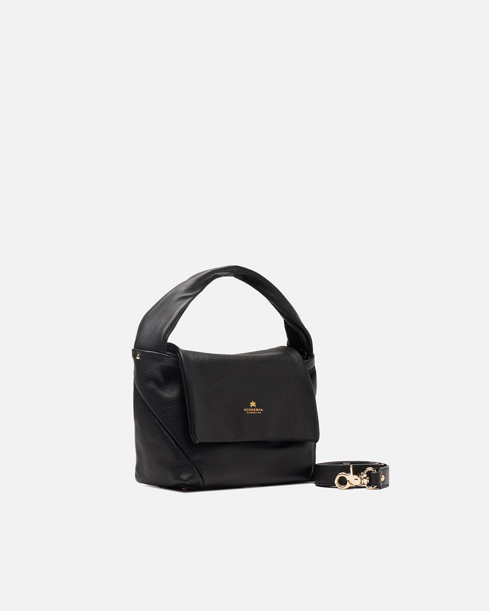 SMALL MESSENGER Black  - Tote Bag - Women's Bags - Bags - Cuoieria Fiorentina