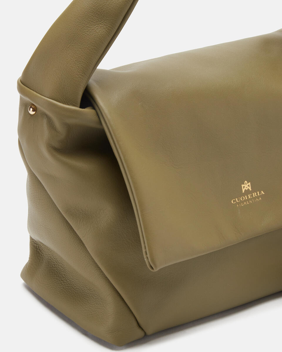 SMALL MESSENGER Olive  - Bags - Special Price - Cuoieria Fiorentina