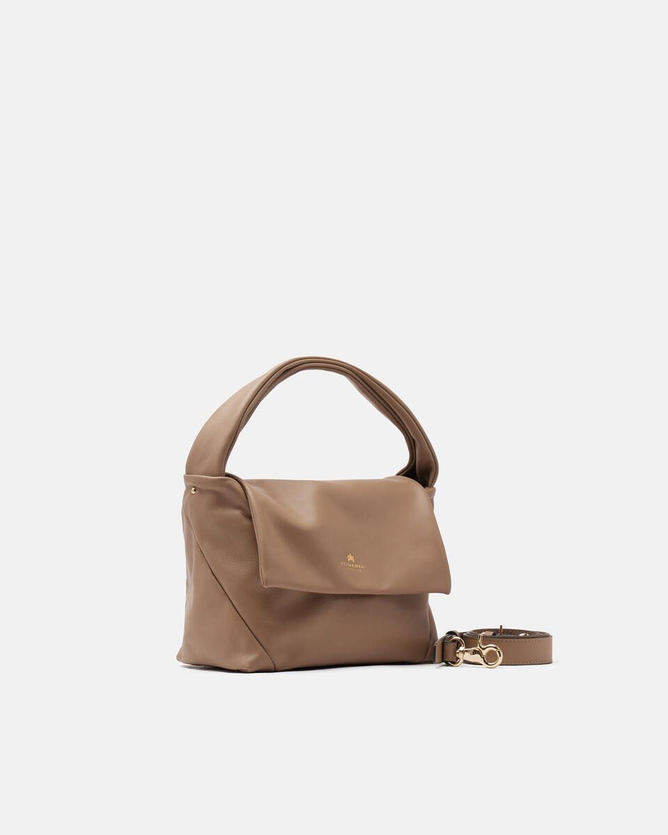 SMALL MESSENGER Taupe  - Tote Bag - Women's Bags - Bags - Cuoieria Fiorentina