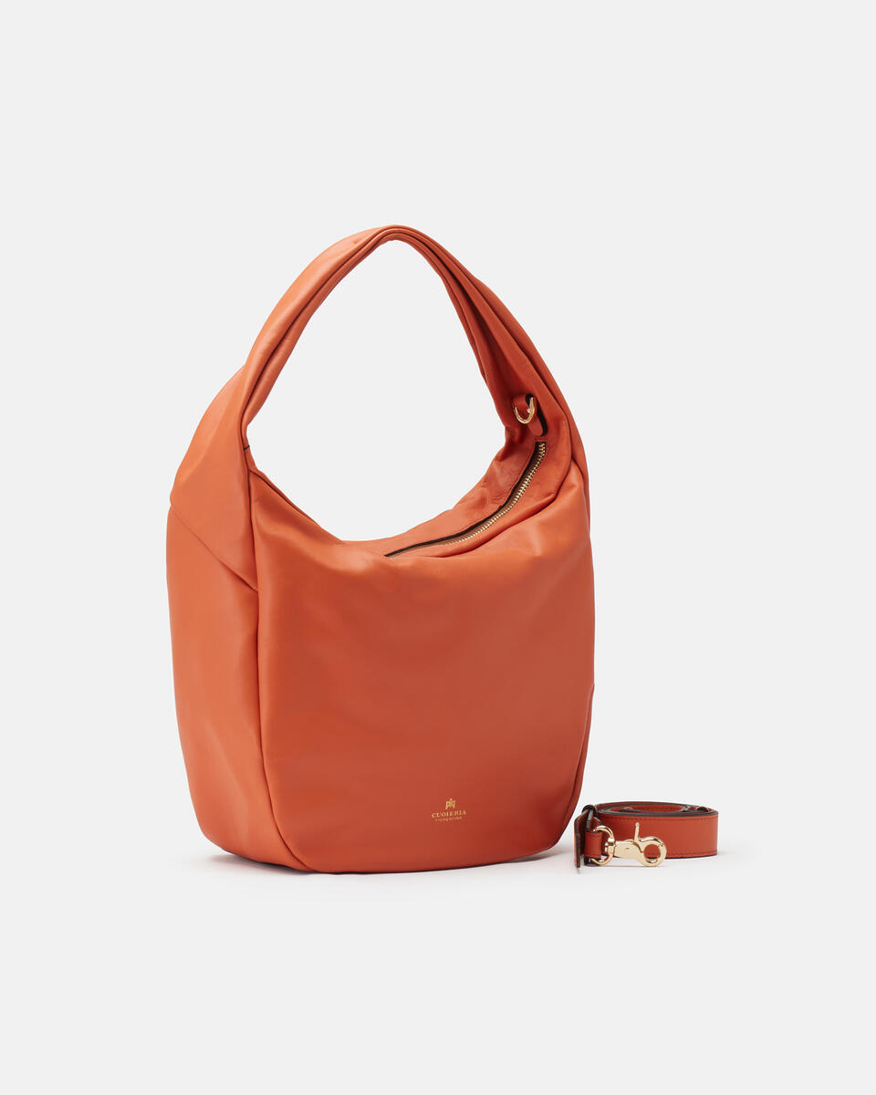 LARGE HOBO Apricot  - Shoulder Bags - Women's Bags - Bags - Cuoieria Fiorentina