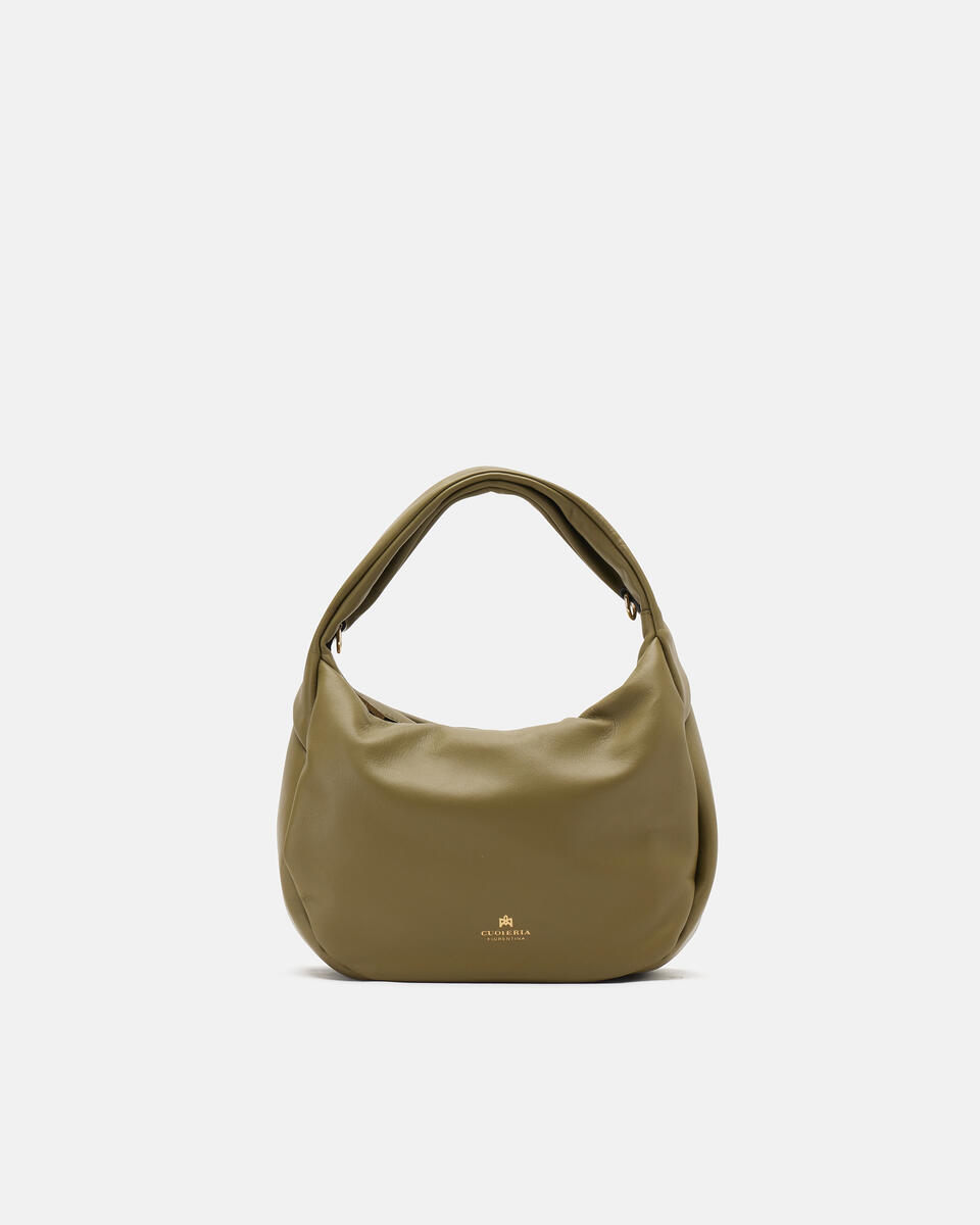 SMALL HOBO BAG Olive  - Bags - Special Price - Cuoieria Fiorentina